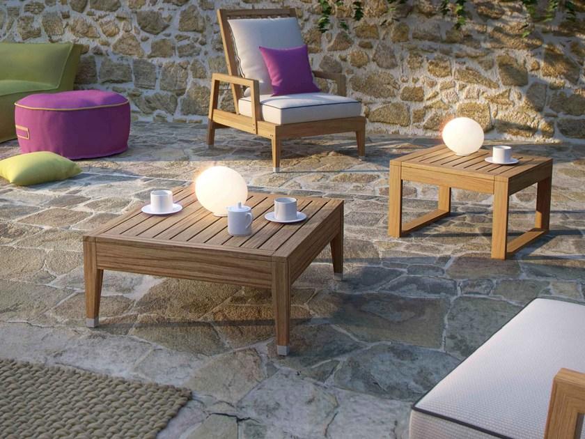 Atmosphera Низкий квадратный журнальный столик из тика Desert sun-id-1393078 - Вид №3