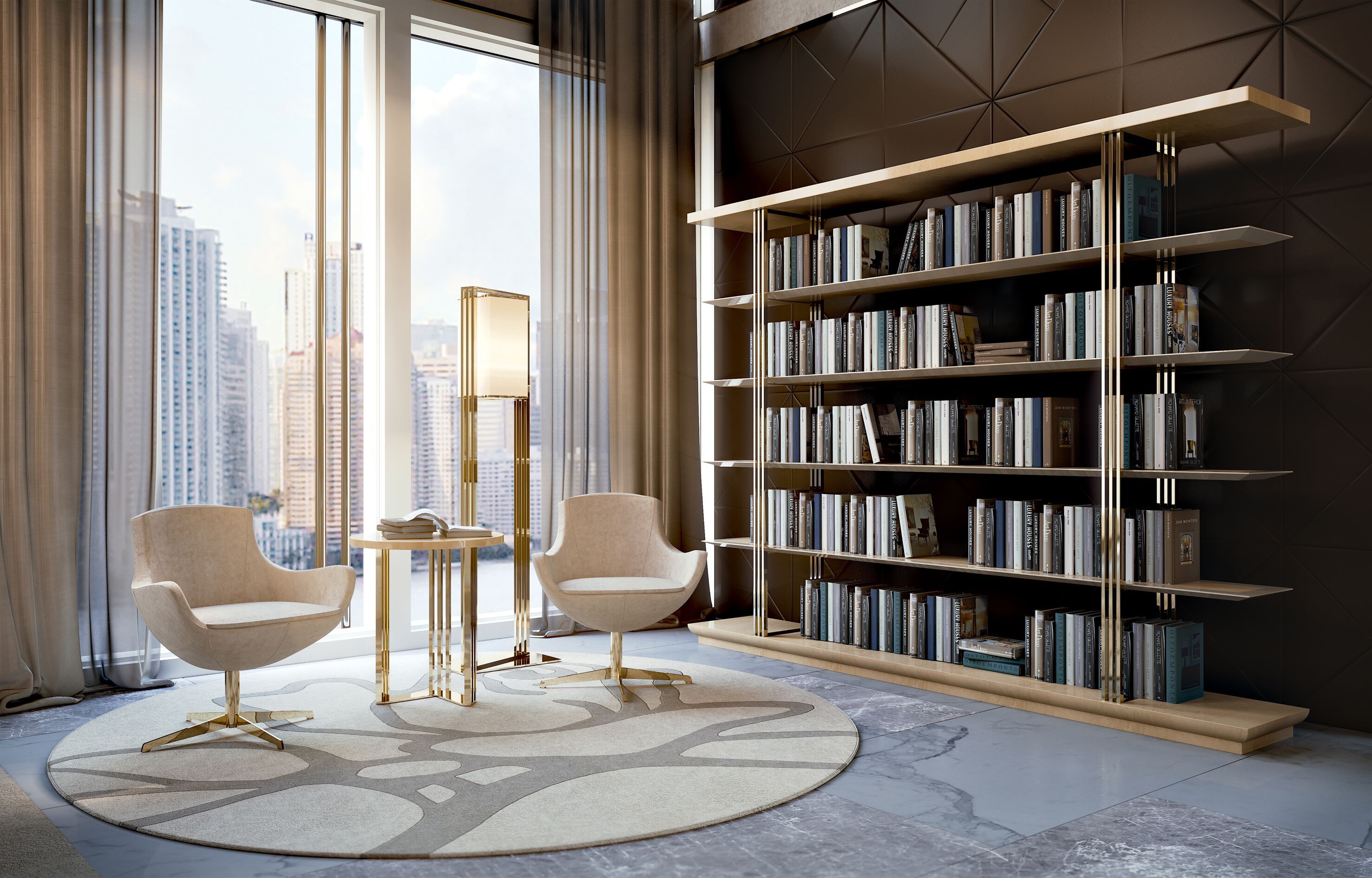 Кожаное вращающееся кресло с подлокотниками Bizzotto Italia Symphony-Infinity ARCH-00140080 - Вид №1