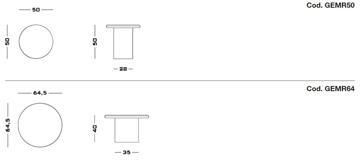 Круглый мраморный журнальный столик с кожаной основой Secolo GEMINI ARCH-00031420 - Вид №7