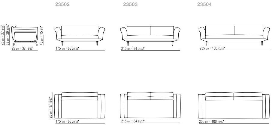 Flexform 3-х местный тканевый диван со съемным чехлом Este sun-id-1443874 - Вид №4