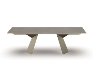 Стеклянный прямоугольный выдвижной стол