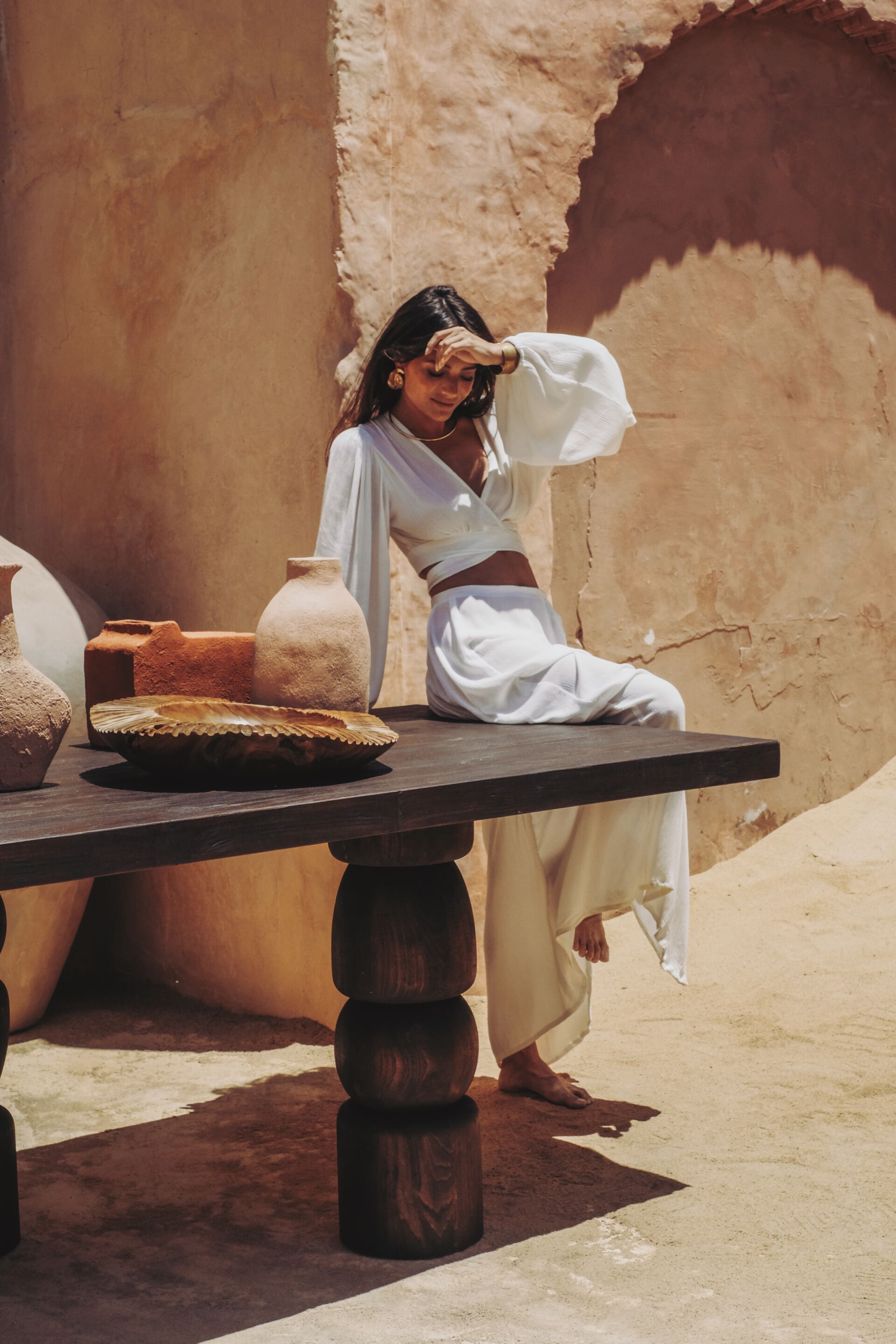 Прямоугольный садовый стол из тикового дерева cbdesign Entasi ARCH-00132538 - Вид №8