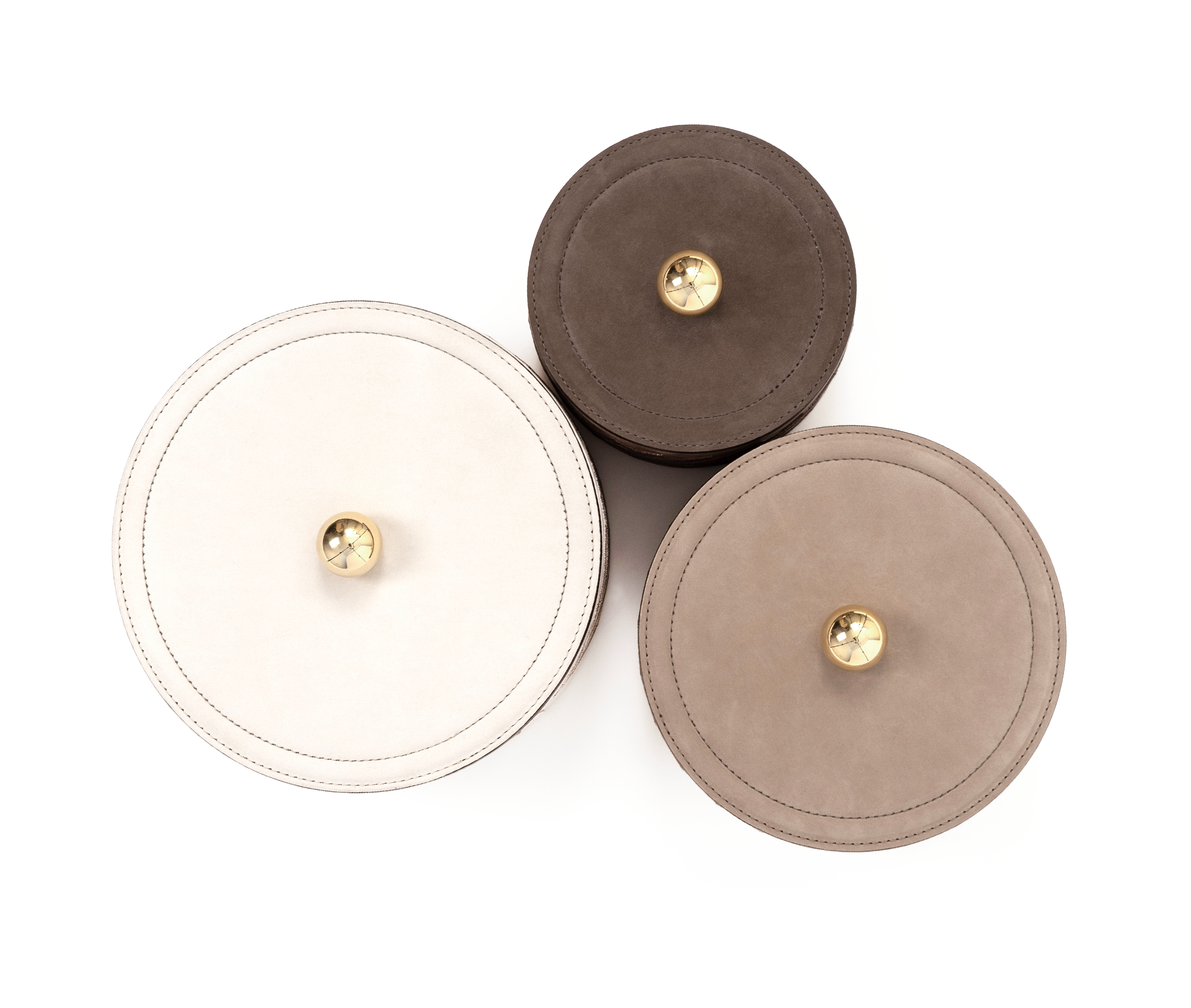 Lily Box - Ø 13XH8 см / металл-хром/нубук-кожа_темно-синий Pinetti 00.1680.038.003 - Вид №8