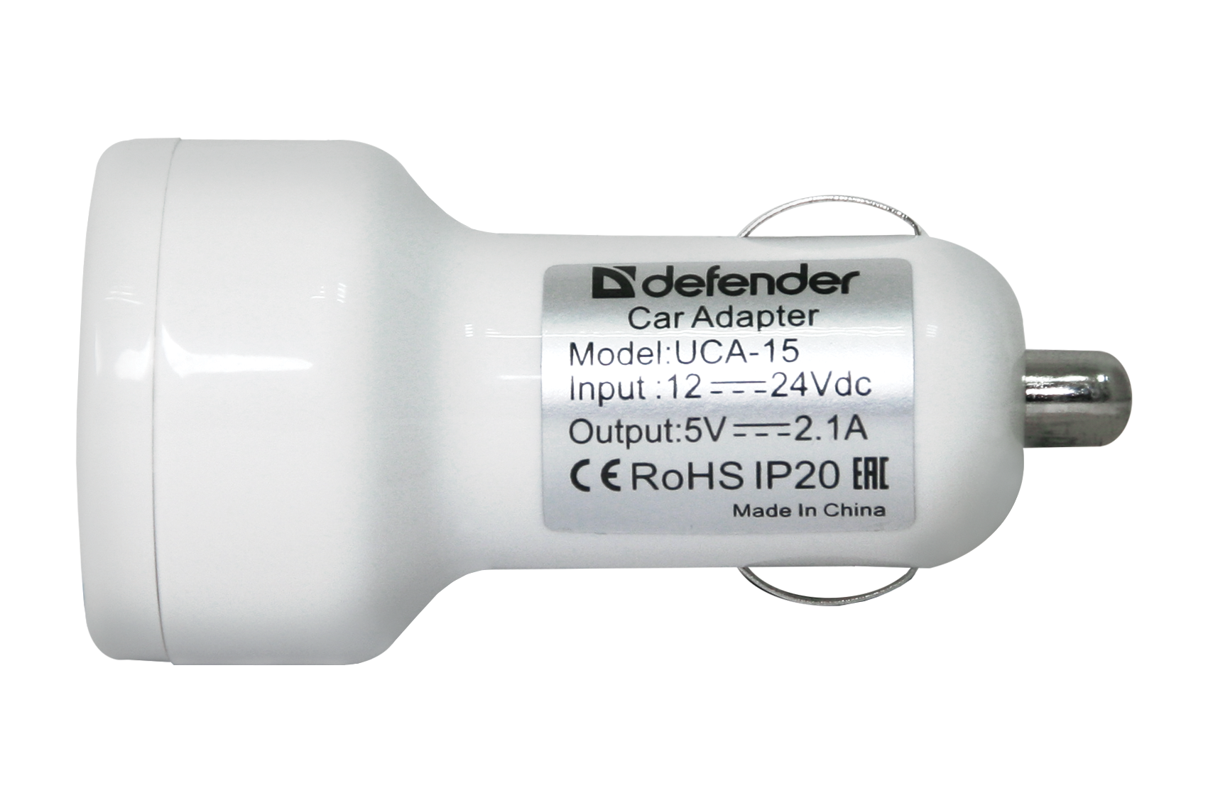 83562 автомобильный адаптер uca-15 2 порта usb, 5v/1а+1a, блистер Defender Santreyd  - Вид №1