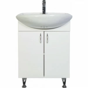 Тумба напольная Роса 60 см, белый глянец Орех