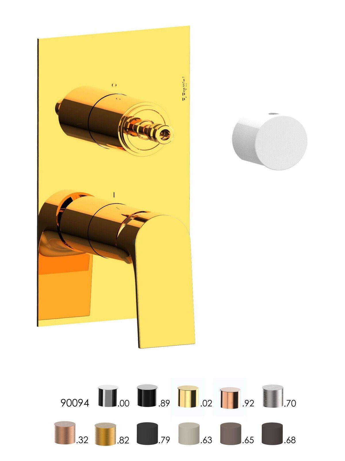 Однорычажный встраиваемый смеситель для душа с переключателем Rubinetterie Frattini Нарцисс ARCH-00114598 - Вид №12