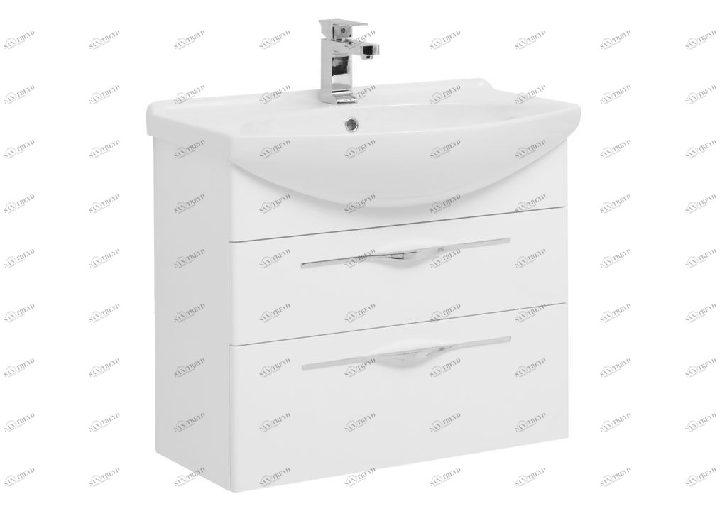 Тумба с раковиной Aquanet Ирвин 75 белый 0020397000175447