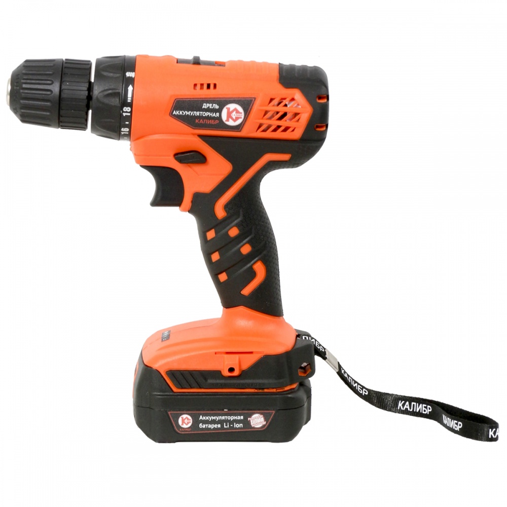 43799 Калибр Аккумуляторная дрель (Li-Ion) ДА-12/2+ 