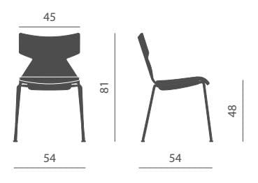 Штабелируемый стул из бука Kastel Kimbox Wood ARCH-00107196 - Вид №2