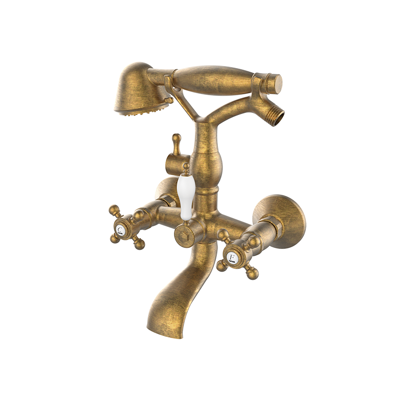 209199 PREMIUM Старый латунный 1866 Eco Сохранить моноблочный ванна-душ Старая Латунь GRB MIXERS 