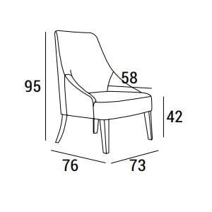 Съемное кресло из ткани Domingo Salotti Blath ARCH-00028285 - Вид №3