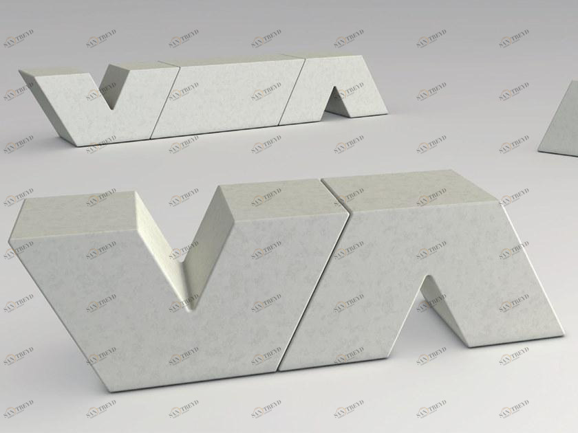 Manufatti Viscio Реконструированное уличное сиденье из камня Viceversa sun-id-1354652