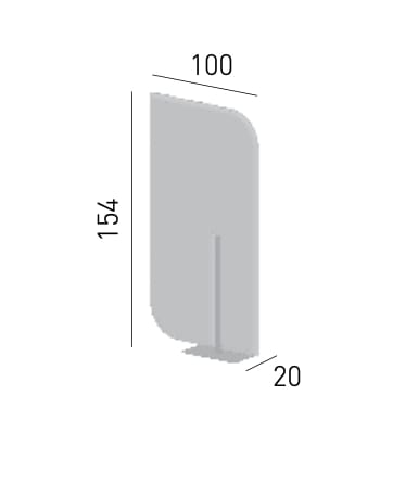 Ткань отдельно стоящая звукопоглощающая перегородка GABER TUNE FREE-STANDING ARCH-00075873 - Вид №8