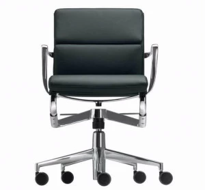 Alias Поворотное офисное кресло из кожи с подлокотниками Frame