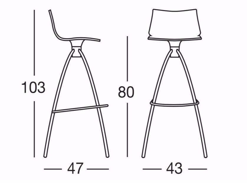 SCAB DESIGN Высокий табурет из поликарбоната Day sun-id-1431071 - Вид №2