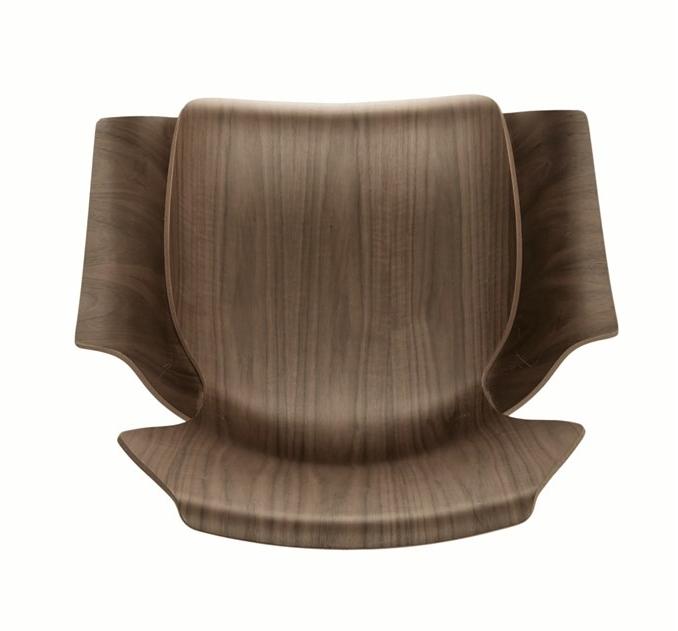 BassamFellows Деревянный стул с подлокотниками Petal Cb-290 - Вид №5