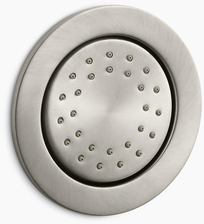 KOHLER WaterTile Round Round 27-Nozzle спрей для тела 1,0 галл / мин с технологией всасывания воздуха Katalyst K-77119-BN 