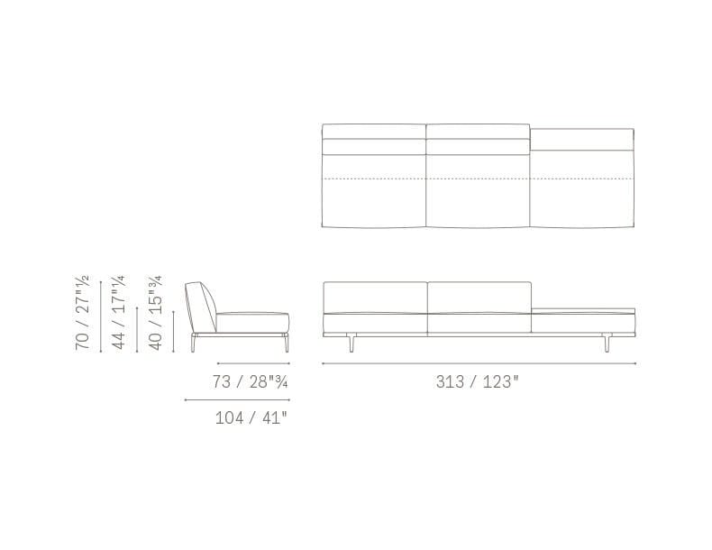 Ткань диван Poltrona Frau коллекция-диваны и кресла ARCH-00009449 - Вид №17