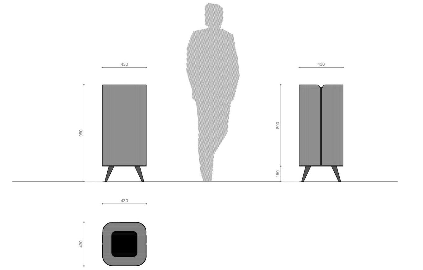 Оцинкованная стальная стойка для мусора Viscio Urban Design ретро ARCH-00065351 - Вид №5