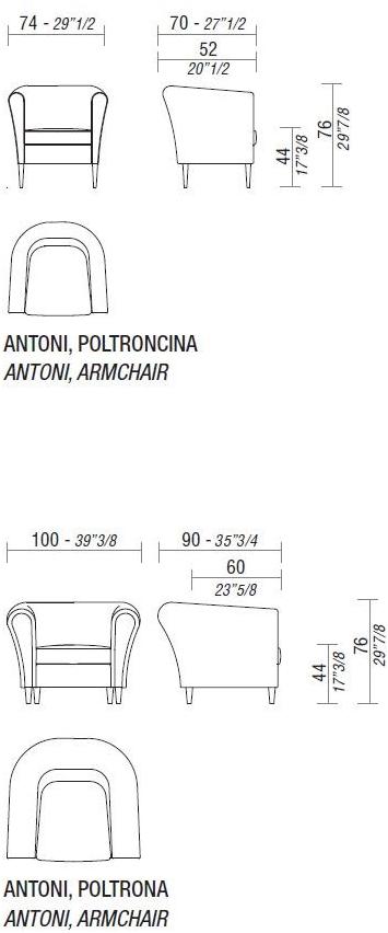 ESTEL GROUP Кожаное кресло с подлокотниками Antoni sun-id-1440600 - Вид №1