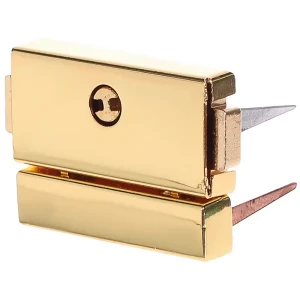 Замок нажимной 25x32 мм, цвет золото