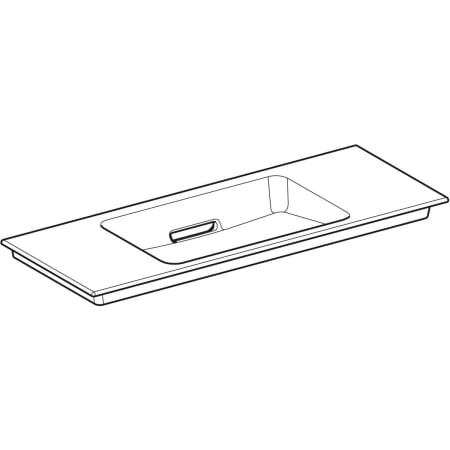 500.395.01.3 Встраиваемая раковина Geberit ONE горизонтальный выпуск, с укороченным вылетом Geberit  - Вид №14