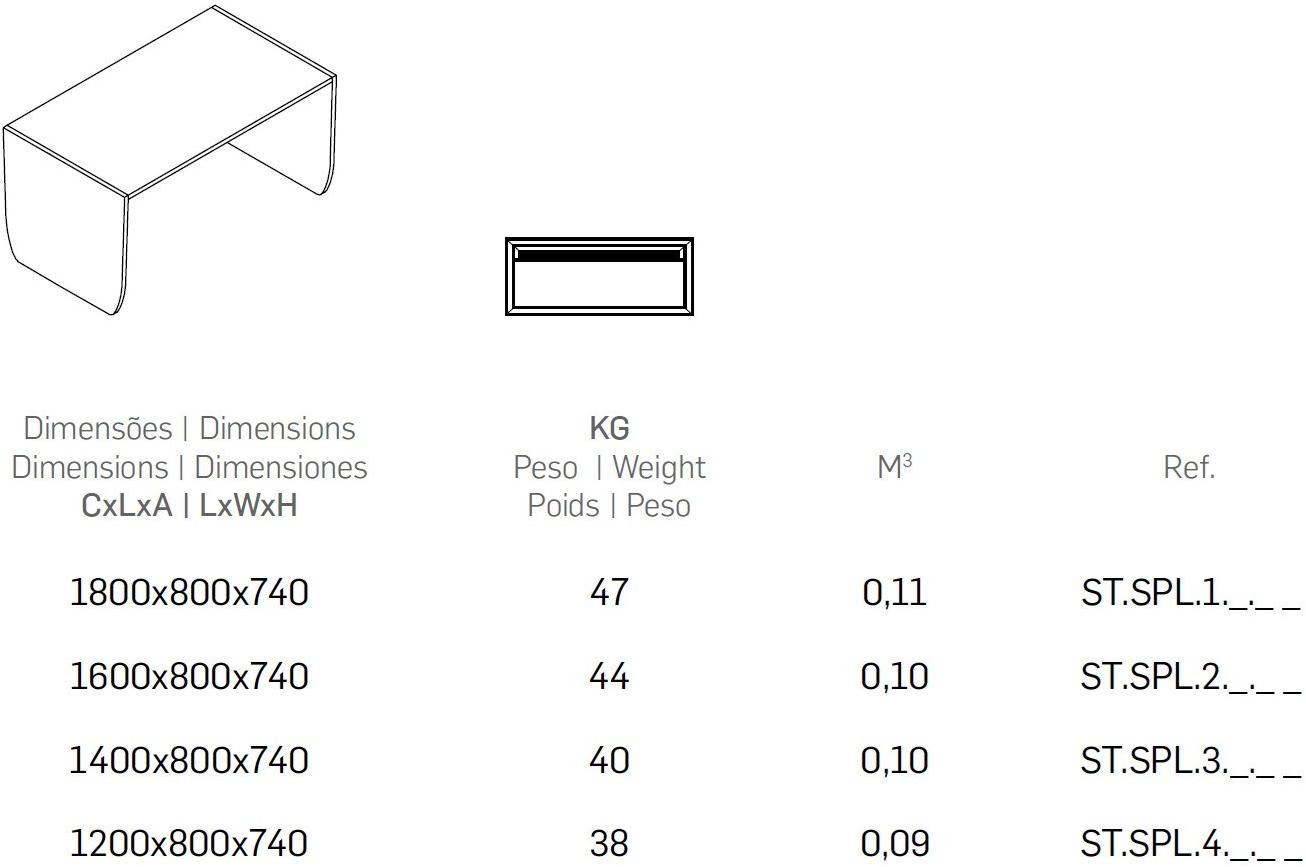 FERCIA Прямоугольный стол Stone St.spl.1/2/3/4._._ _ - Вид №2