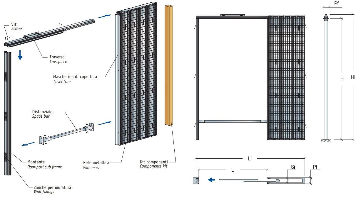 Scrigno Рама стойки для раздвижных дверей с параллельными стеклянными дверями Essential sun-id-1432400 - Вид №7