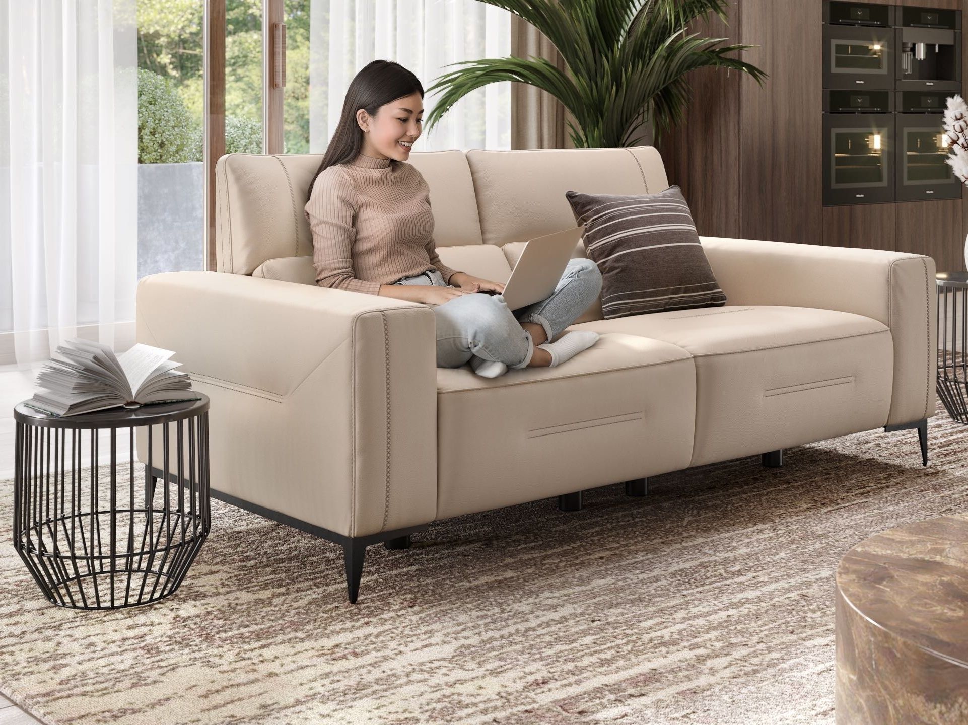 2-местный кожаный диван Sofanella Teramo ARCH-00109662 - Вид №6