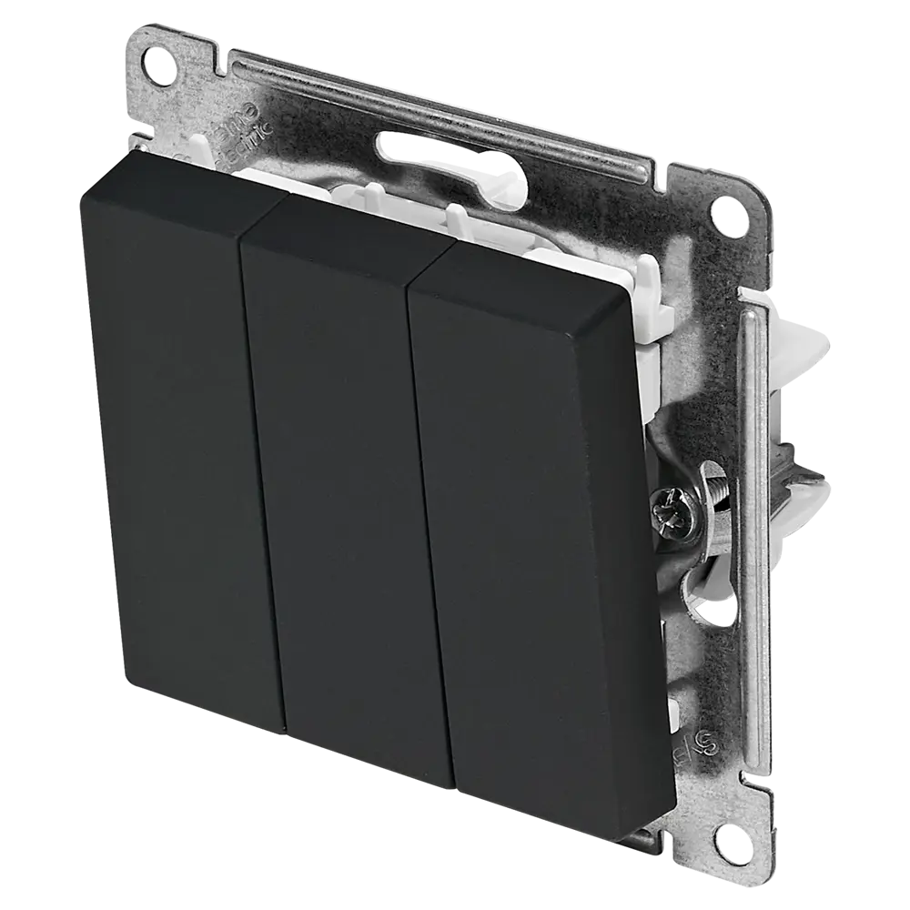 Выключатель встраиваемый Systeme Electric AtlasDesign 3 клавиши цвет базальт 89457168 STLM-2126537 - Вид №1