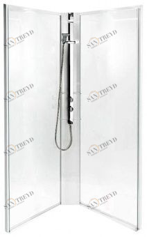 Задняя стенка душевой кабины 90x90 Ido Showerama 8-5 4985013991 серебристый профиль+ тонированное стекло Santreyd 