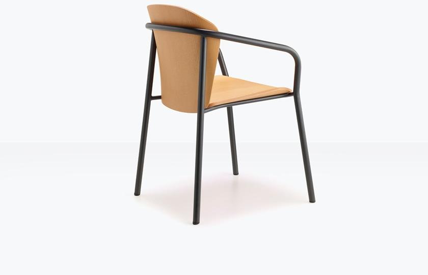 SCAB DESIGN Кресло из стали и дерева с подлокотниками Finn sun-id-1488684 - Вид №9