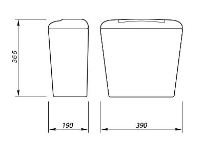 Бачок Универсал кнопочный, нижняя подводка Лобненский Стройфарфор (ЛЗСФ) 7128 - Вид №1