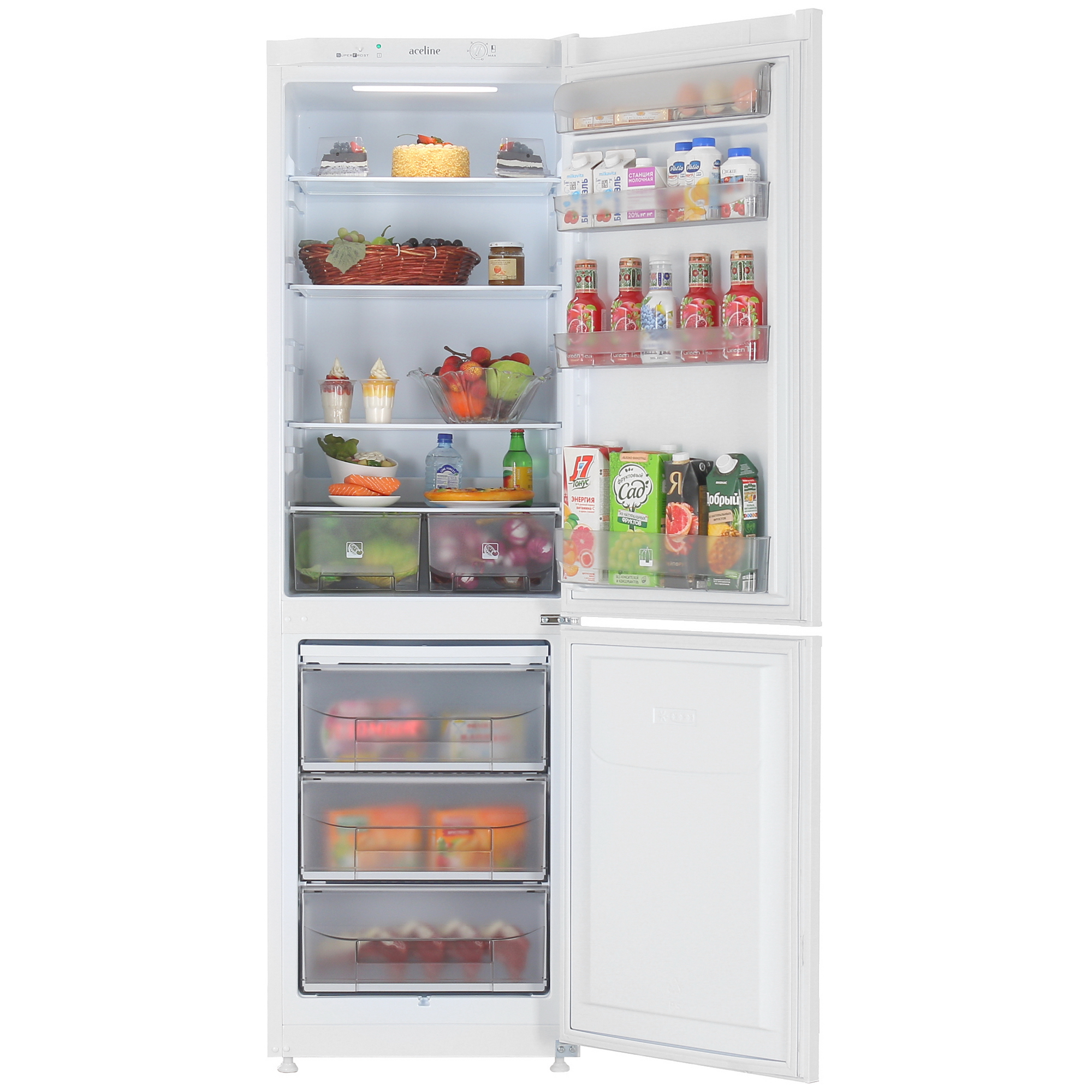 9113503 Холодильник с морозильником   Aceline B32APZ белый STDN-0101987 - Вид №5