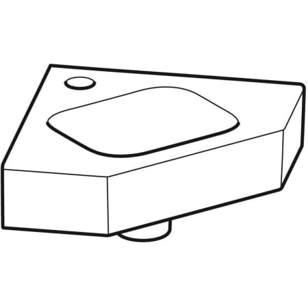 124729000 Угловая раковина Geberit iCon Geberit  - Вид №1