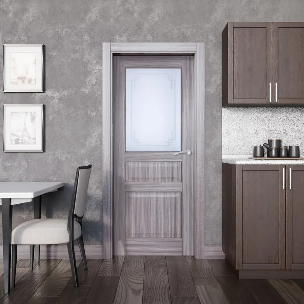 Дверь межкомнатная остеклённая Artens Мария 90x200 см цвет серый дуб 81933696 STLM-2074618  - Вид №4