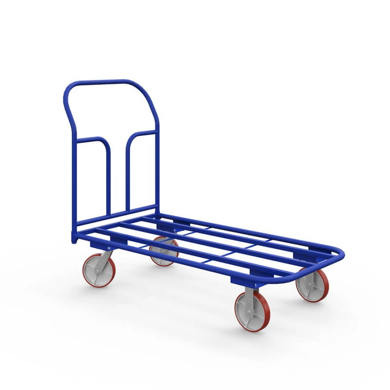 Тележка платформенная каркасная ТК 2 (г/п 500 кг, 900x600 мм, колеса чугун/полиуретан 150 мм) Верстакофф 65-0838