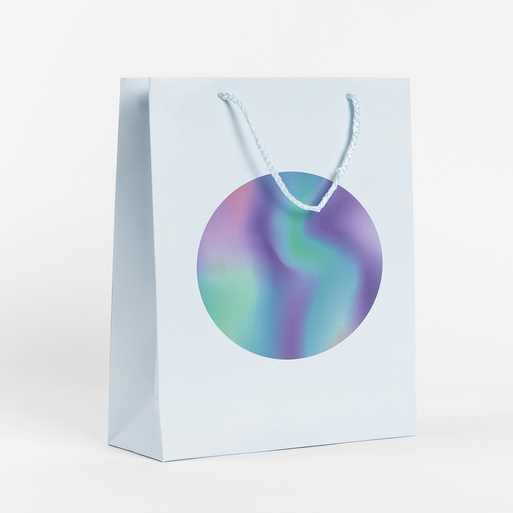 86578791 Пакет подарочный 25.5x36 см цвет бело-бирюзовый STLM-0070226 СИМФОНИЯ 