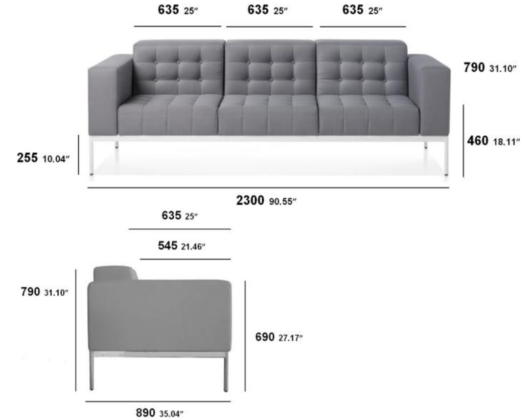 3-местный тканевый диван capitonné SITIA Classmade ARCH-00055702 - Вид №2
