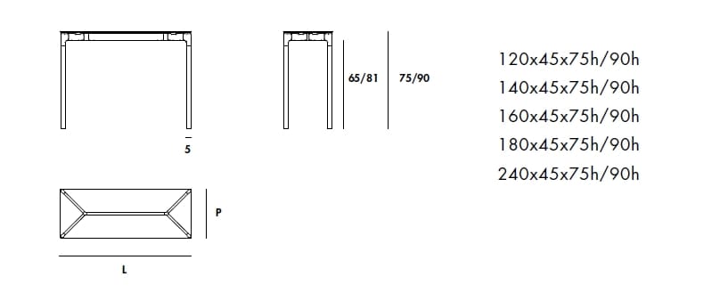 Керамическая прямоугольная консоль Sovet Italia Bone ARCH-00111175 - Вид №3