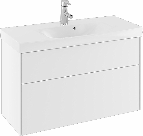 47440 IFO Sense тумба под умывальник с двумя ящиками, W = 900 мм, W1 = 922 мм, белый - Вид №7