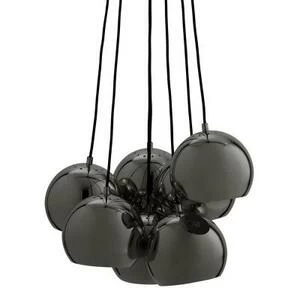 Люстра Ball, 7 плафонов, темный хром в глянце