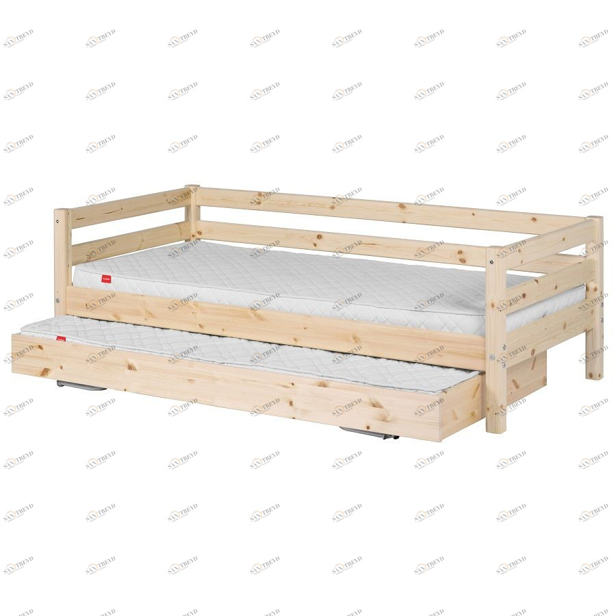 Кровать Flexa Classic с выдвижным спальным местом, лакированная, 190 см 9010171101