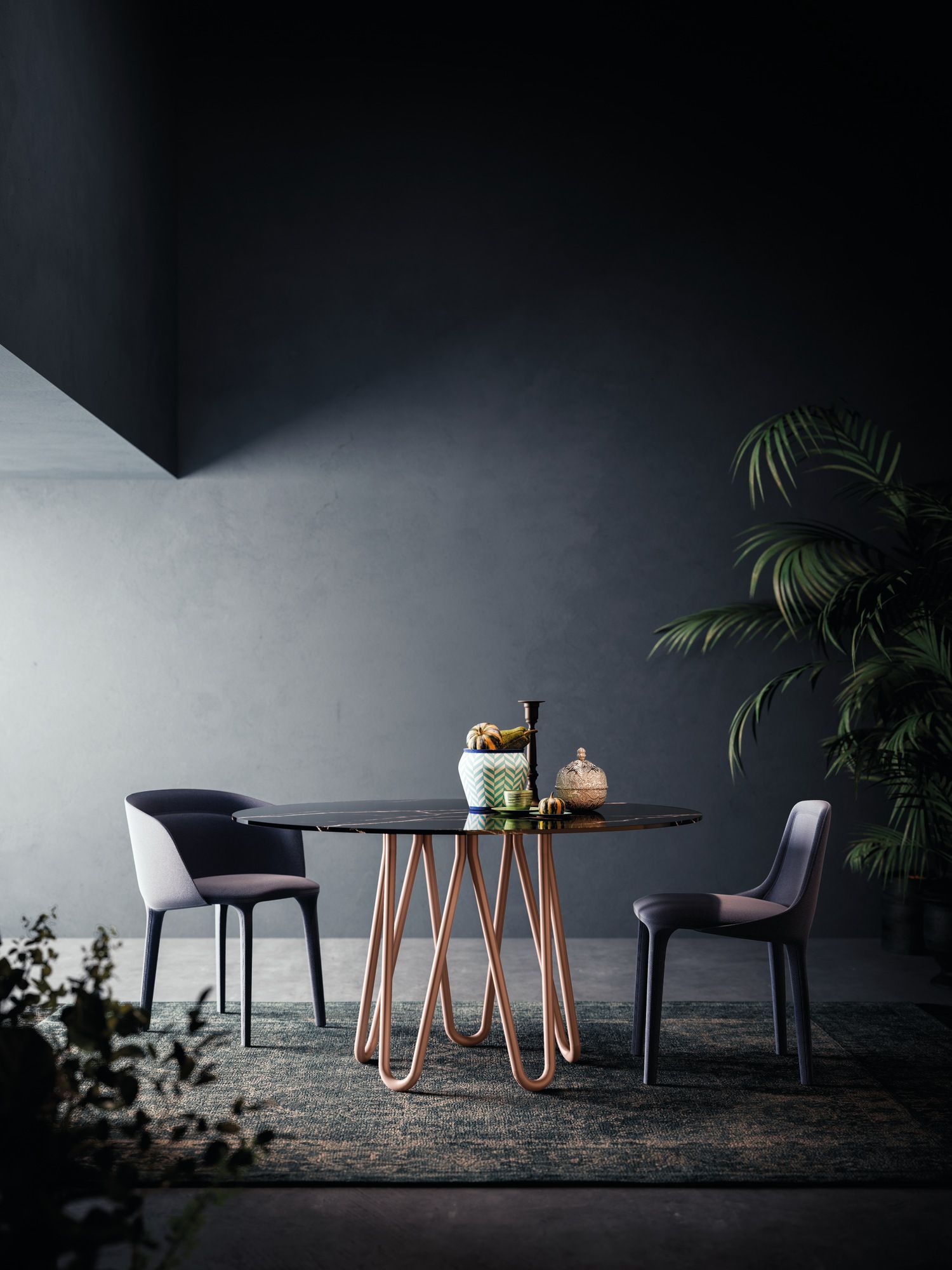 Круглый стол из металла и мрамора Casamania & Horm Медузы ARCH-00139632 - Вид №2