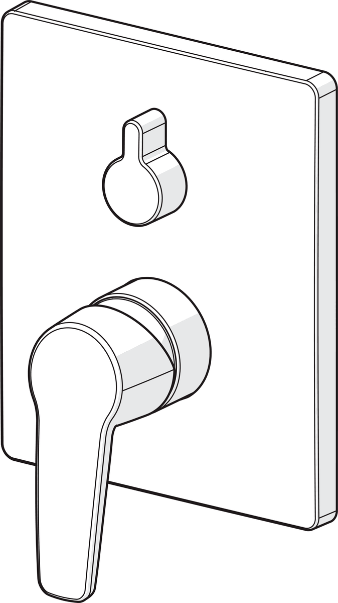 Oras 3988 Панель смесителя для ванны и душа 3988 Saga Хром  - Вид №2