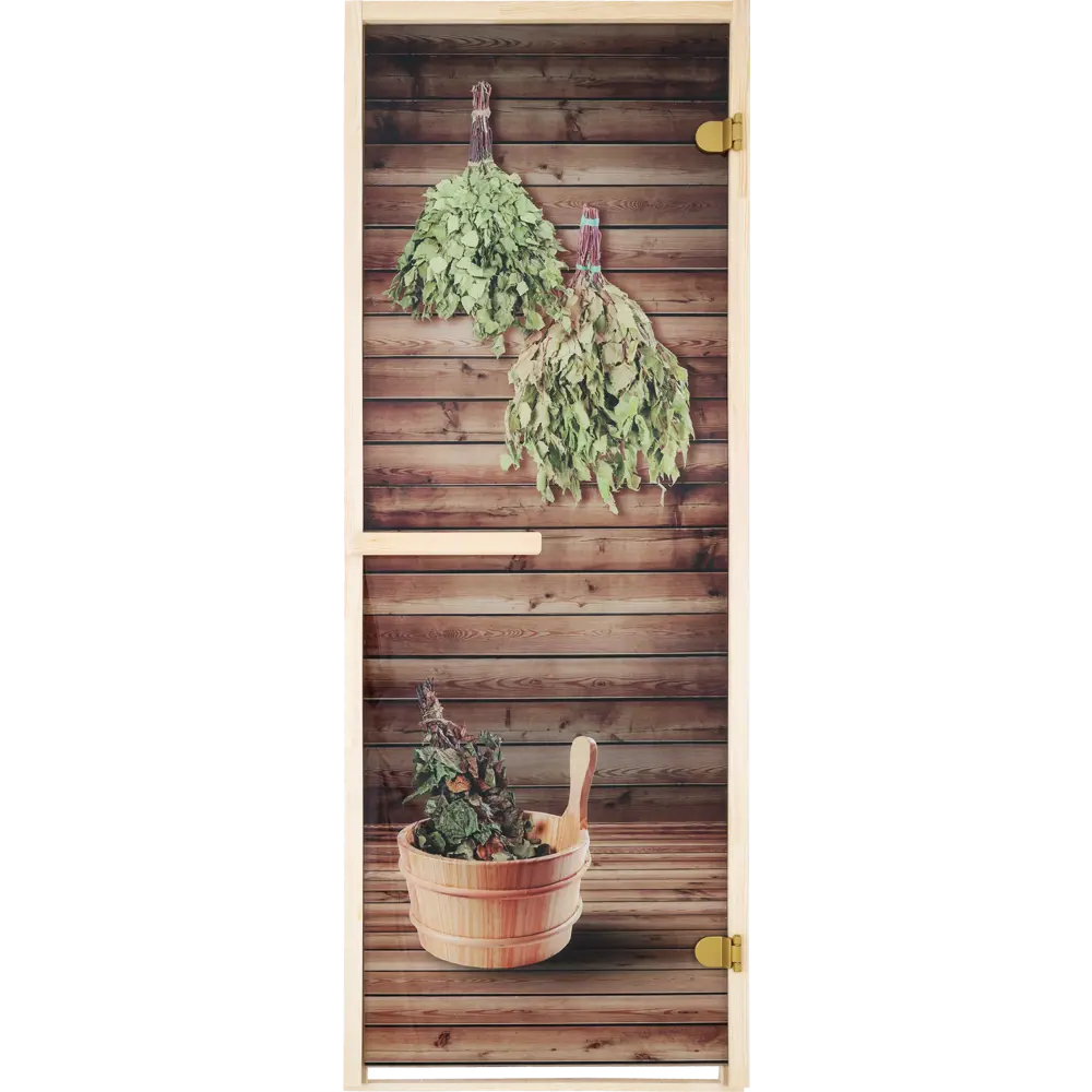 Santreyd Дверь для сауны Веники бронза 69×189 см 82929663 STLM-0038079