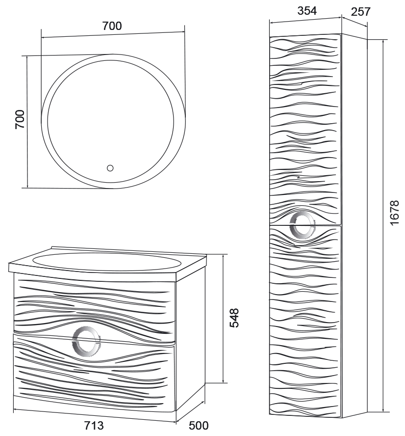 У51938 Зеркало Breeze c подогревом 1 Marka Breeze - Вид №2