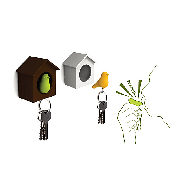 QL10091-WH-PK Держатель для ключей sparrow белый-розовый Qualy  - Вид №2