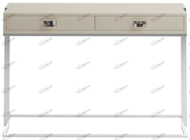 FRATO Прямоугольная консоль из нержавеющей стали и кожи с ящиками  Ffu090008aac 