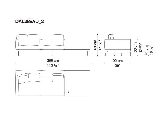 3-местный тканевый диван B&B Italia док ARCH-00033457 - Вид №40